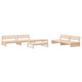 Garden Lounge Set Natural Pine Solid pine wood, Plywood 6 Piece 3186641