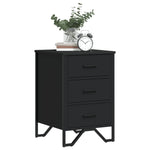 ZNTS Bedside Cabinet Black 40x41x60 cm Engineered Wood 848524