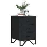 ZNTS Bedside Cabinet Black 40x41x60 cm Engineered Wood 848524