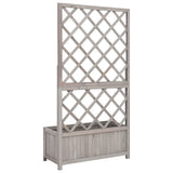 Planter Grey Solid firwood 70 x 30 x 135 cm Planters Planter 316490