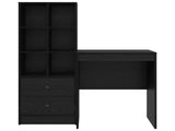 Desk with Drawer with Shelf with Storage 2 pcs Black Oak 3337338
