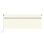 Manual Retractable Awning with Blind&LED 4x3m Cream 3069422