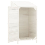 Garden Shed White 55x52x112 cm Solid Wood Fir 152179