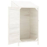 Garden Shed White 55x52x112 cm Solid Wood Fir 152179