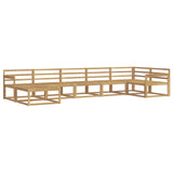 Outdoor Sofa Set 7 pcs White Solid Acacia Wood 3386748