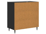 Drawer Cabinet Black 66 x 34.5 x 92 cm Engineered Wood 894376