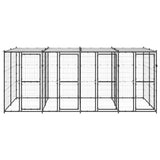 Outdoor Dog Kennel Steel with Roof 9.68 m 3082251