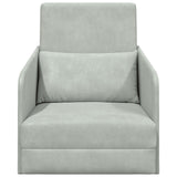 Folding Sofa Bed Light Grey 65 x 80 x 83 cm Velvet 42030497