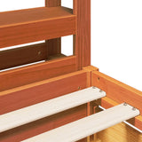 Bed Frame without Mattress Wax Brown 75x190 cm Small Single Solid Wood Pine 3306407