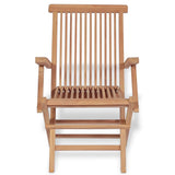5 Piece Garden Dining Set Solid Teak Wood 44683