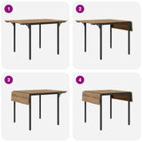 Extendable Dining Table 120 x 81.5 x 75 cm Engineered Wood 8006120