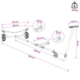 Adjustable Boat Trailer with Pneumatic Tires 200 kg Load Silver 42043572