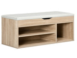Shoes Cabinet Bench Hidden Storage Padded Seat Organiser Footwear Rack Hallway Oak Tone T3398P344668