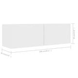 5 Piece TV Cabinet Set White Engineered Wood 3078722