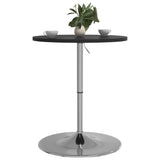 ZNTS Bar Table Black 60x60x90 cm Engineered Wood and Chromed Steel 4007193