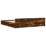 Bed Frame with Drawers without Mattress Smoked Oak 200x200 cm 3280724