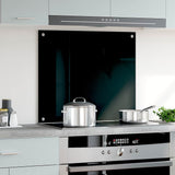 Kitchen Backsplash Black 70 x 60 cm Tempered Glass 249483