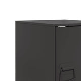 ZNTS Bedside Cabinets 2pcs Black 34.5x39x44 cm Steel 841608