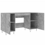 Desk Concrete Grey 140x50x75 cm Engineered Wood 829544