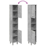 Bathroom Cabinet Concrete Grey 30x30x179 cm Engineered Wood 856139