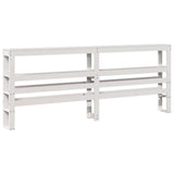 Bed Frame without Mattress White 200x200 cm Solid Wood Pine 3306448