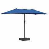 Garden Parasol 385 x 209 x 244 cm Polyester and Steel Azurblau 42003282