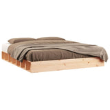 Bed Frame without Mattress 150x200 cm King Size King Size Solid Wood 820671