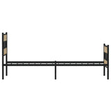 Metal Bed Frame without Mattress Sonoma Oak 75x190 cm Small Single 4017110