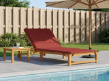 Sunlounger Cushion GEMERT 100% Polyester Wine Red 948586