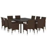 Garden Dining Set Brown and cream white 3095932