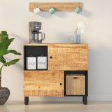 Sideboard with 2 Doors 80x33x75 cm Solid Wood Mango 352921