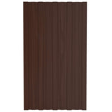 Roof Panel 36 pcs Brown 80 x 45 cm Galvanised steel 42047116