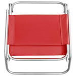 Folding Beach Chairs 2 pcs Red Fabric 310367