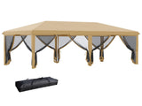 3 x 6m Pop Up Gazebo, Outdoor Canopy Shelter, Marquee Party Wedding Tent with 6 Mesh Walls and Carry T3398P317651
