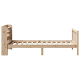 Bed Frame without Mattress 75x190 cm Small Single Solid Wood Pine 3306564