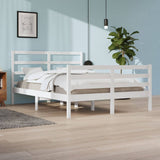 Bed Frame without Mattress White Solid Wood Pine 140x200 cm 3105007