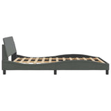 Bed Frame "Dover" Dark Grey 137x190 cm Fabric 373280