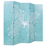 Folding Room Divider 200x170 cm Butterfly Blue 245887