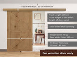 6.5FT/2000mm Modern Sliding Barn Door Closet Hardware Track Kit Aluminium Track System Unit For T3398P341255