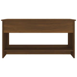 Coffee Table Brown Oak 102x50x52.5 cm Engineered Wood 819292