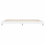 Bed Frame without Mattress High Gloss White 180x200 cm Super King 832223