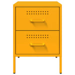 ZNTS Bedside Cabinet Mustard Yellow 36x39x50.5 cm Steel 842928