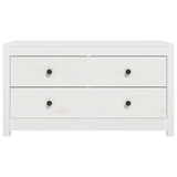 Side Cabinet White 100x40x54 cm Solid Wood Pine 821775