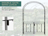Decorative Garden Arch, with Gate - Black T3398P317762