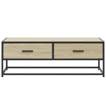 ZNTS Coffee Table Sonoma Oak 100x50x35 cm Engineered Wood and Metal 848780