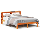 Bed Frame without Mattress Wax Brown 120x200 cm Solid Wood Pine 3306064
