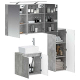 Bathroom Furniture Set 4 pcs Concrete Grey 3407434