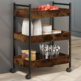 Kitchen Trolley Smoked Oak 50x30x70 cm Engineered Wood 842358