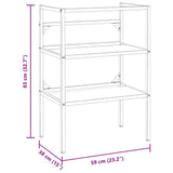 Bathroom Washbasin Frame Black 59x38x83 cm Iron 338488