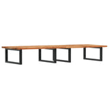 Basin Shelf Wall Mounted Steel and Solid Wood Acacia 3302841